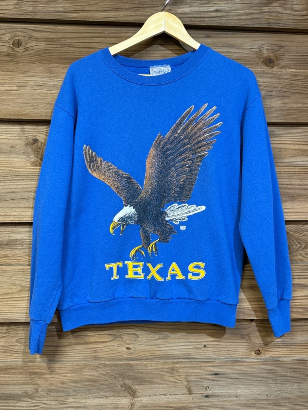 80s Delta Texas Bald Eagle Graphic Sweatshirt